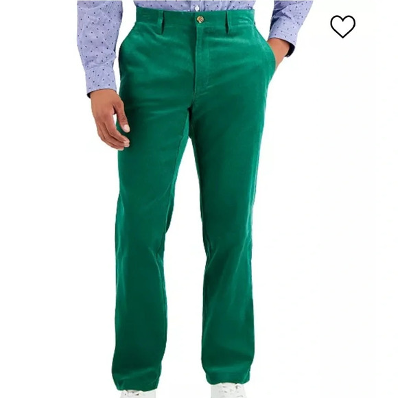 Men’s Club Room Classic Fit Green corduroy Pants Size 34W X 30L - Picture 1 of 9